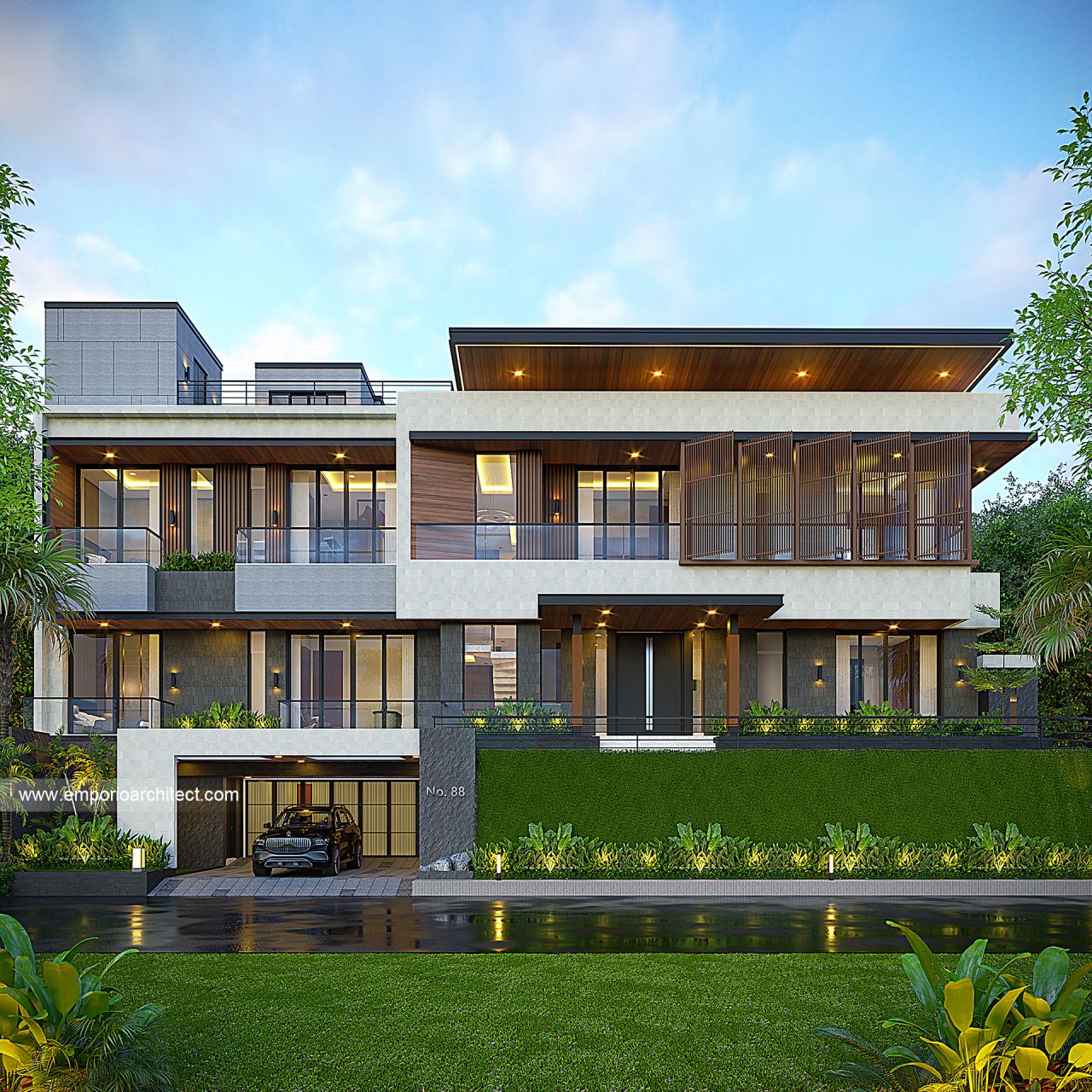 Image Mrs. RN 2165 Modern House 3 Floors Design - Bandung