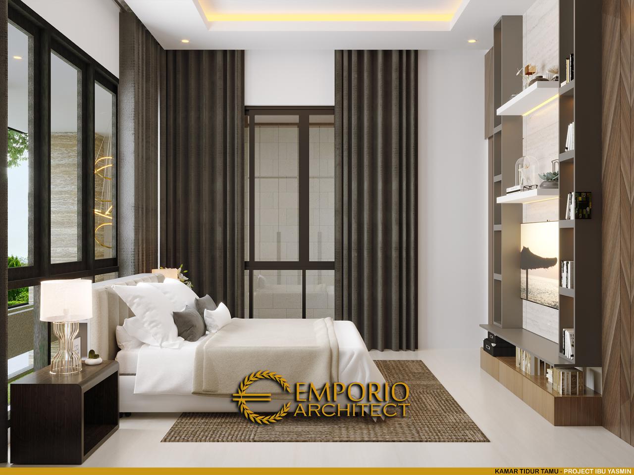 Desain Kamar Tidur Tamu Rumah Modern 3 Lantai Ibu Yasmin di Bogor, Jawa Barat 8