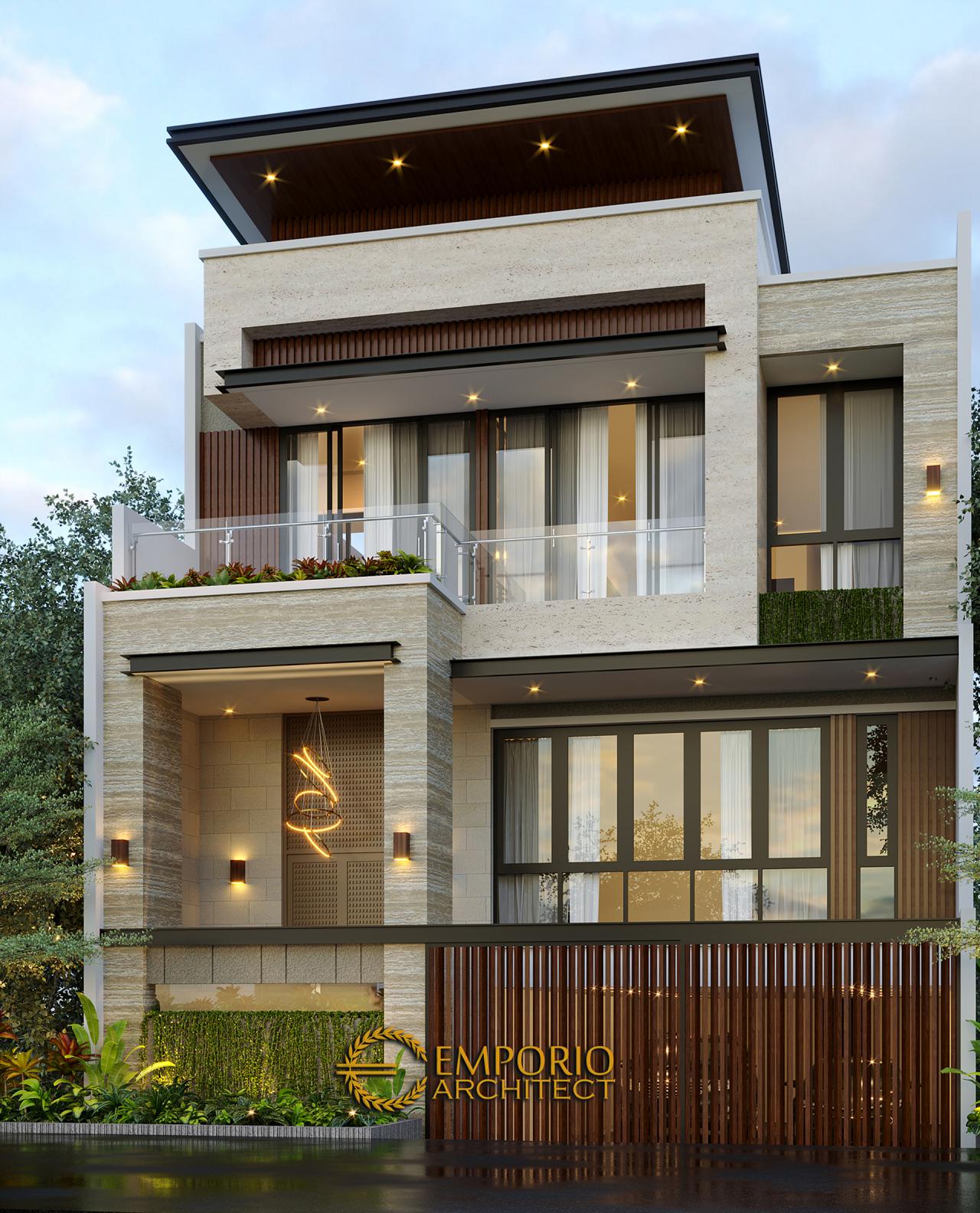 Desain Rumah Modern 3 Lantai Ibu Yasmin di Bogor, Jawa Barat