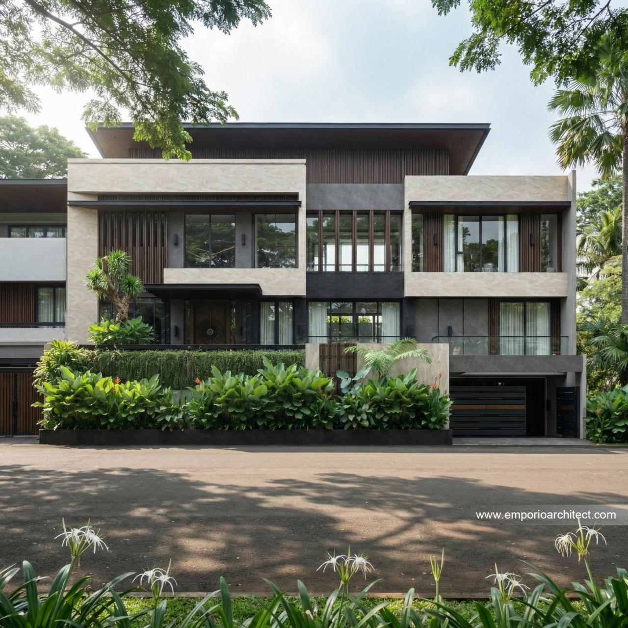 Gambar Desain Rumah Modern 3 Lantai Bapak RZ 1604 di  Tegal, Jawa Tengah