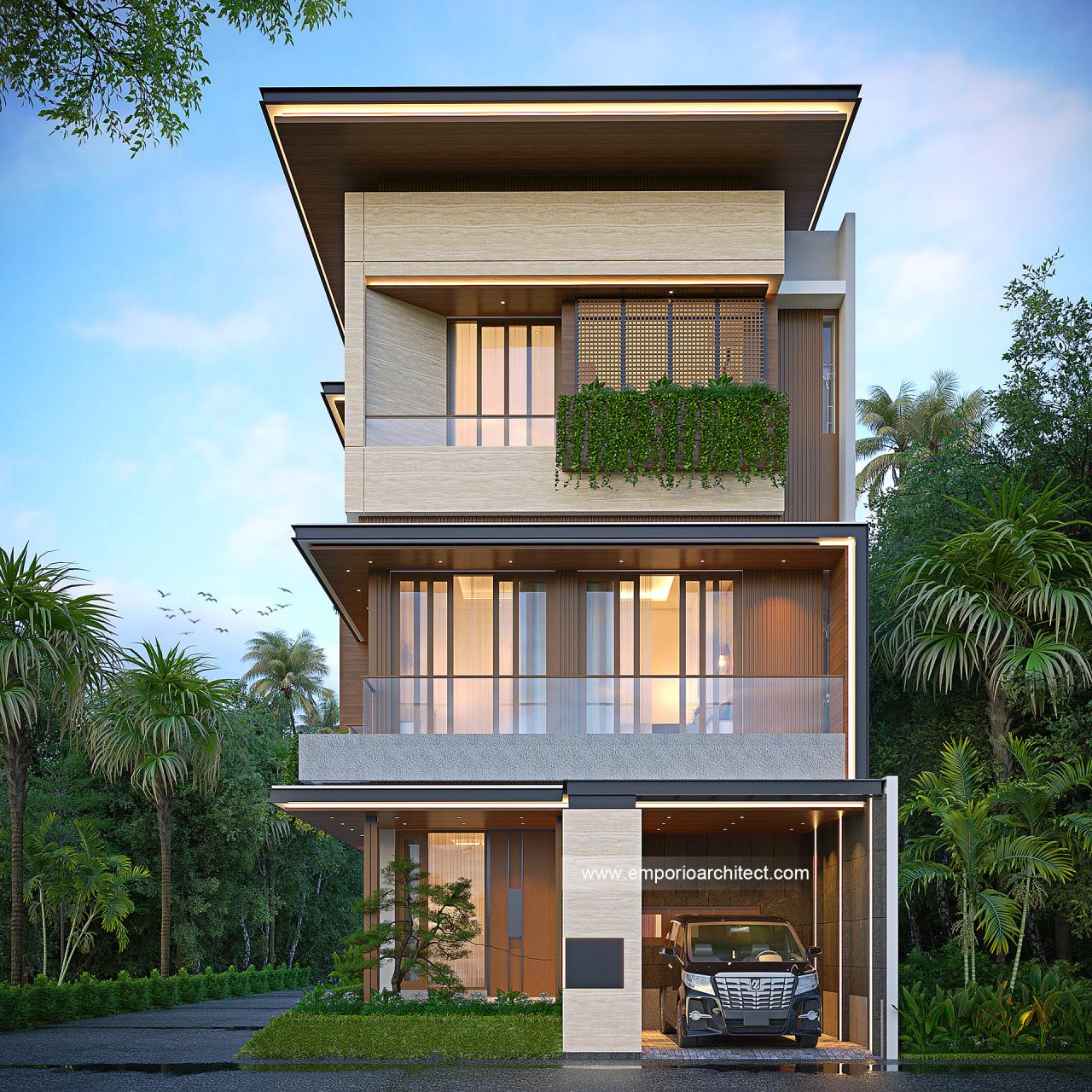 Desain Rumah Modern 3 Lantai Bapak LD - Depok
