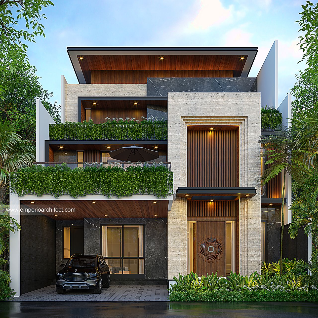 Gambar Desain Rumah Modern 3 Lantai Bapak DN 1837 di  Balikpapan