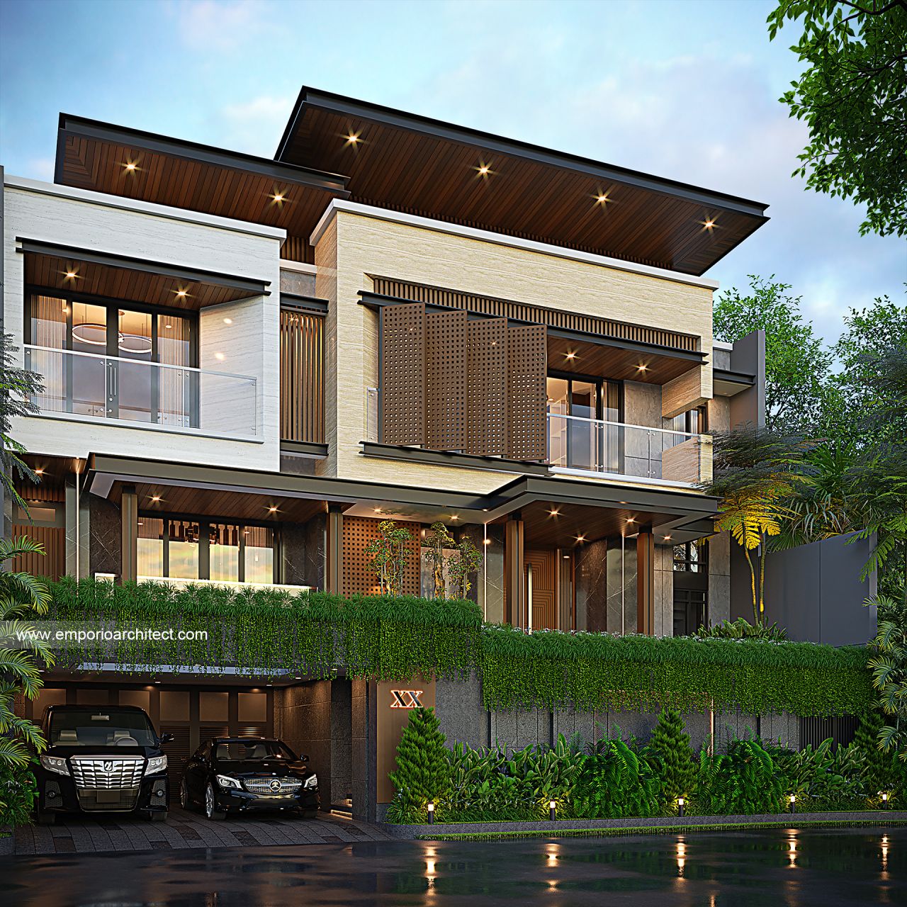 Gambar Desain Rumah Modern 3 Lantai Bapak ADN 2163 di  Balikpapan