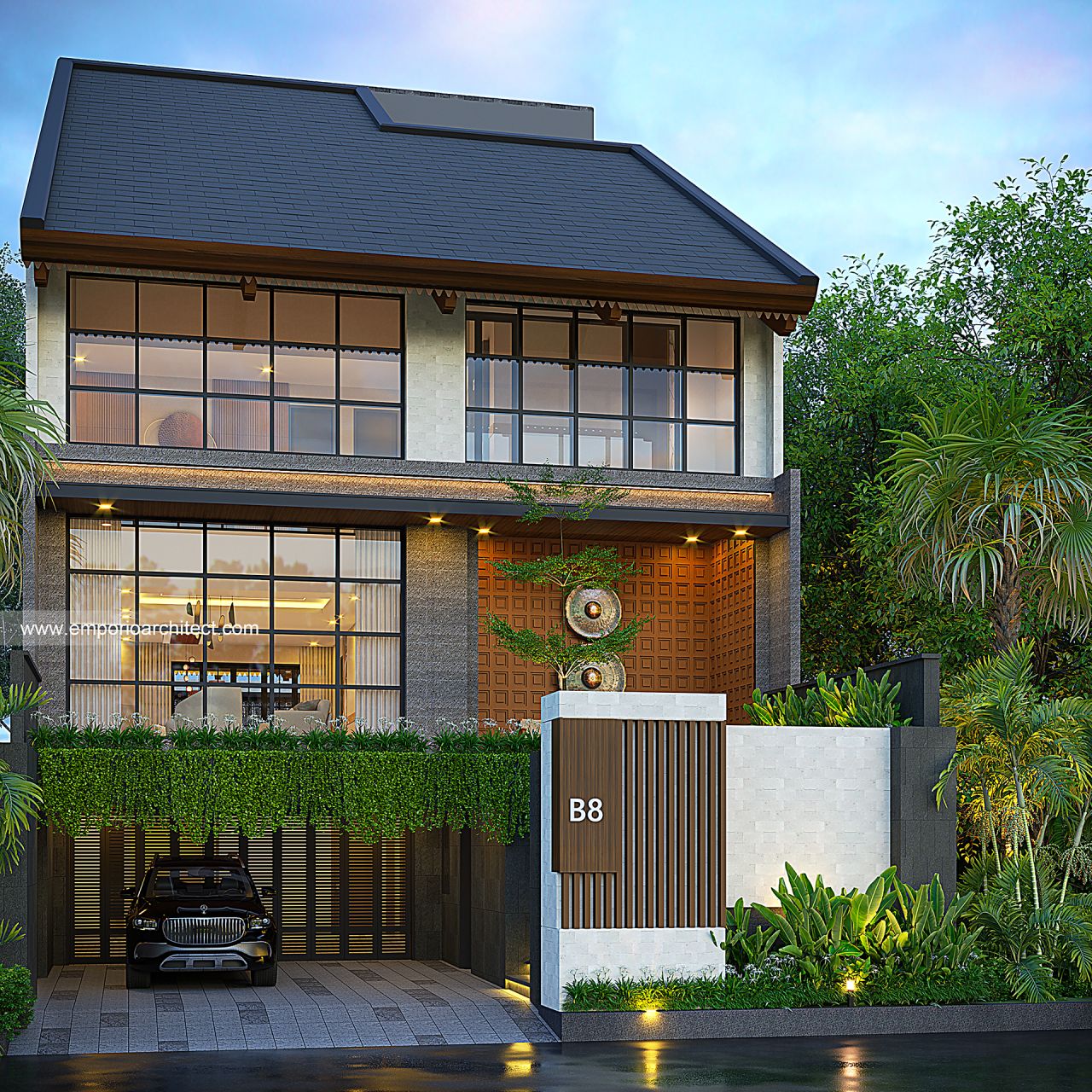 Desain Rumah Modern 3 Lantai Bapak YHN 1746 di Canggu, Badung, Bali