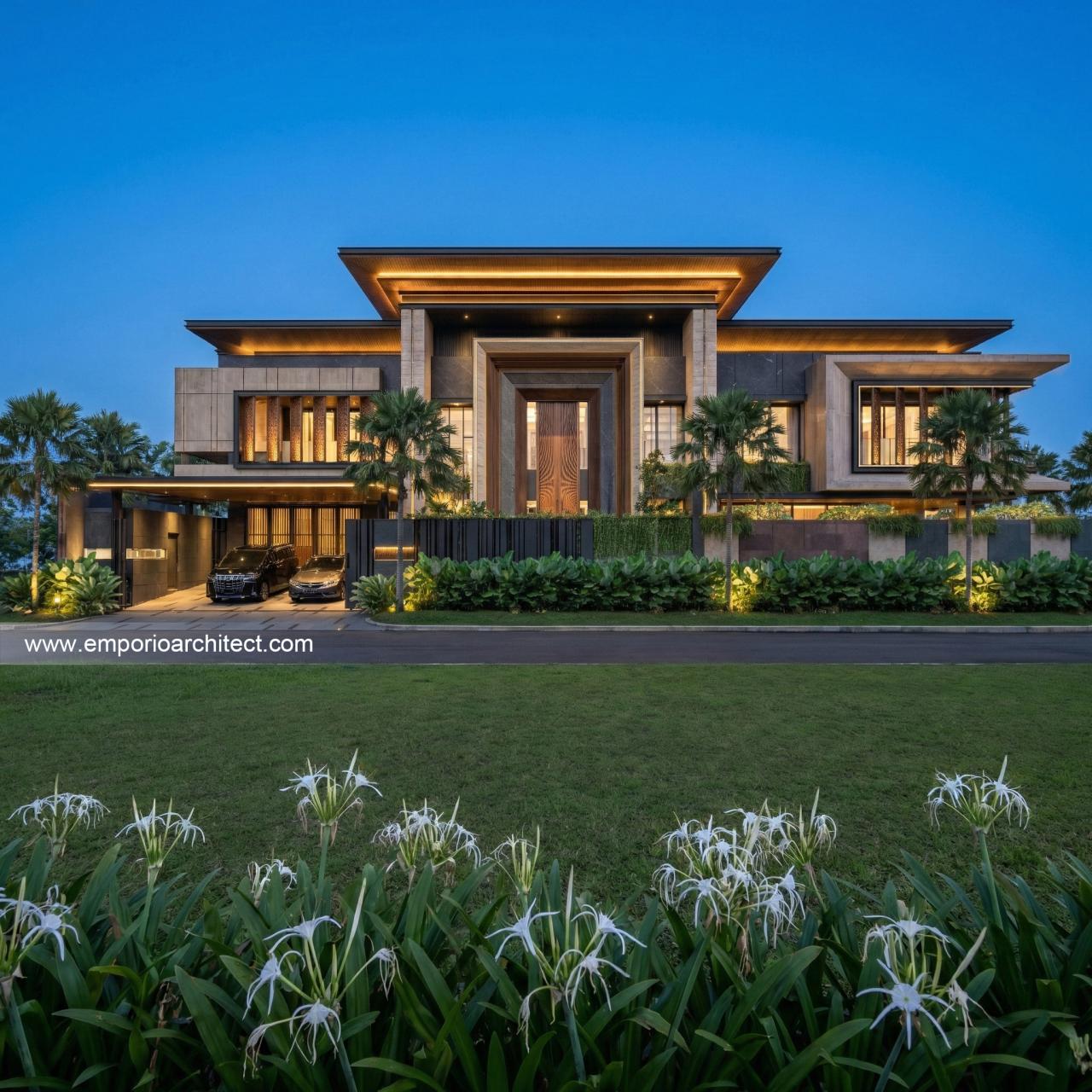 Gambar Desain Rumah Modern 3 Lantai Bapak DVI 2274 di  Tangerang