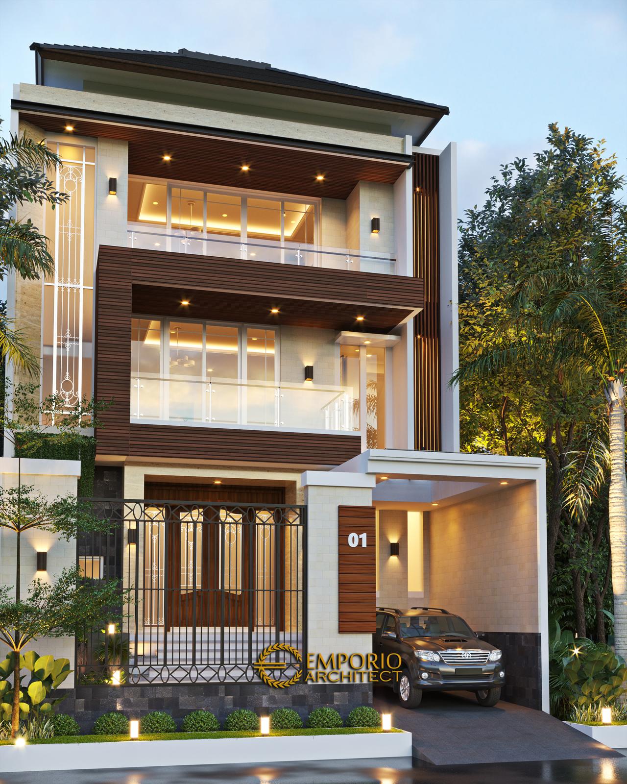 Desain Tanpa Depan Dengan Pagar Rumah Modern 3 Lantai Bapak Armanto di Jakarta Utara 3