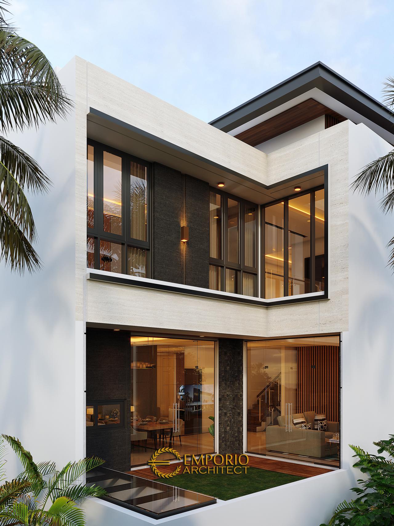 Desain Tampak Belakang Rumah Modern 3 Lantai Bapak Budi di Jakarta Utara 2