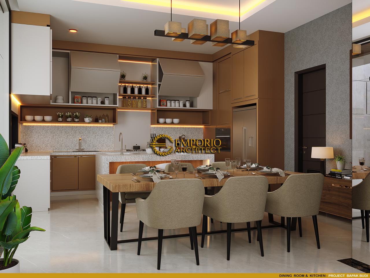 Desain Ruang Makan dan Dapur Rumah Modern 3 Lantai Bapak Budi di Jakarta Utara 6