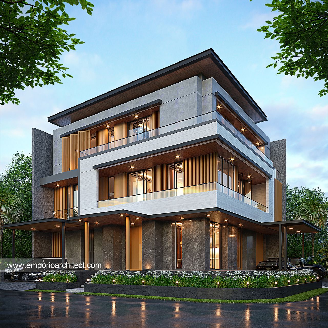 Image Mrs. LVA 1671 Modern House 3 Floors Design - Tangerang Selatan