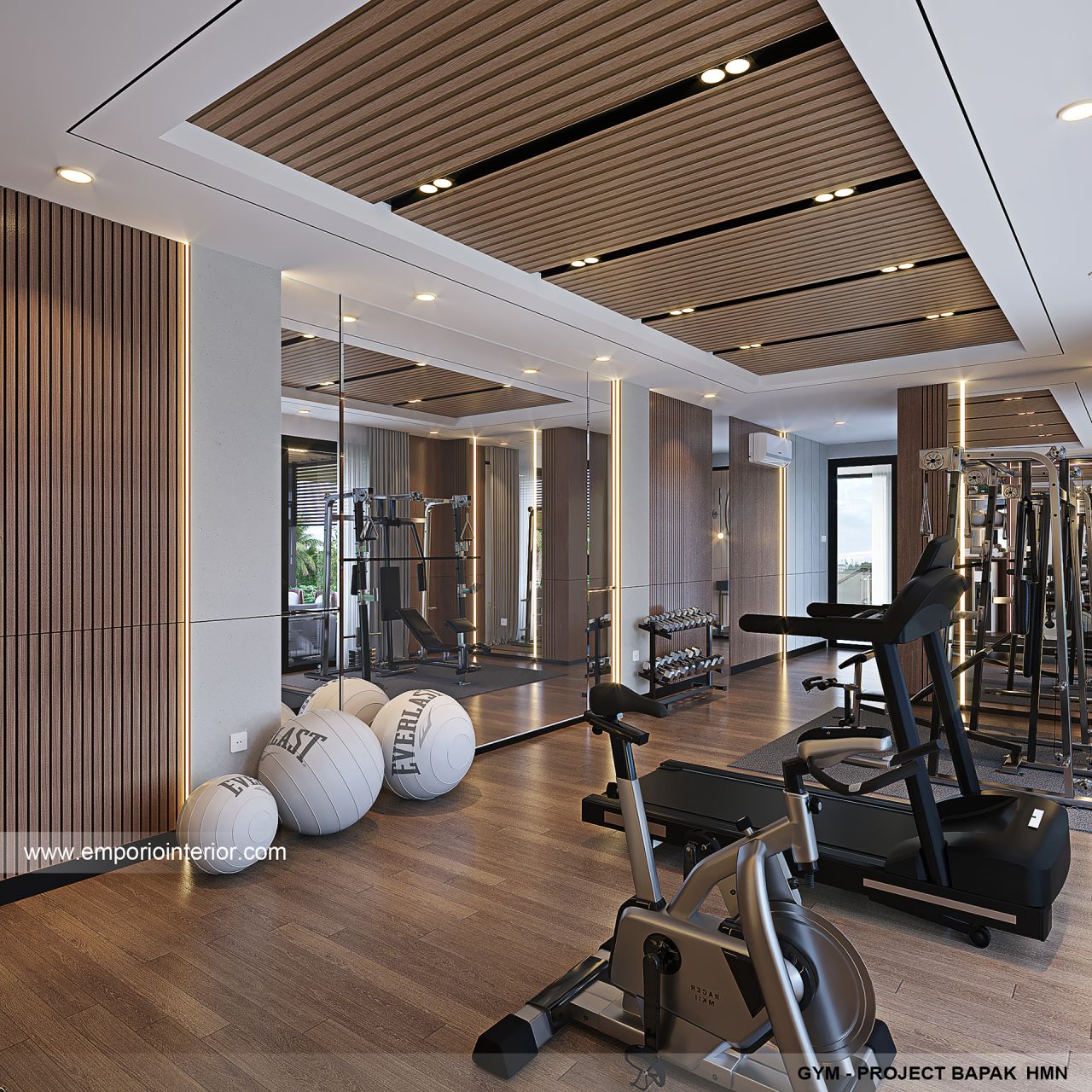 Mr. HMN 1605 Modern House 3 Floors Design Samarinda 42845 Gym Room