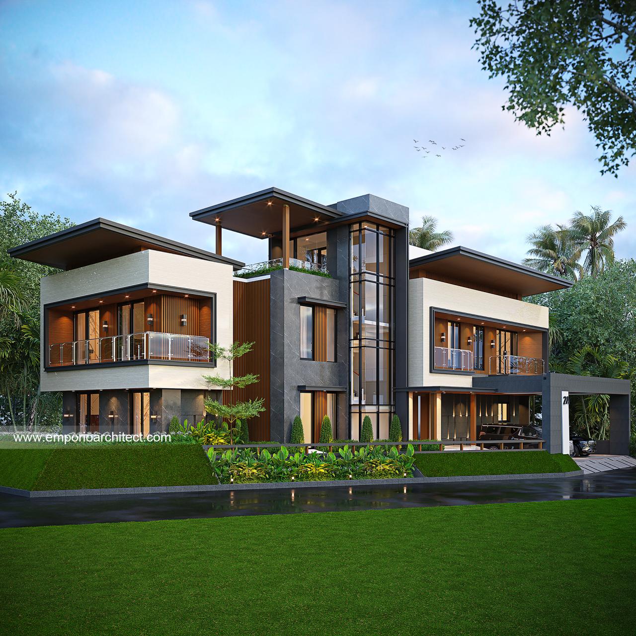 Image Mr. HMN 1605 Modern House 3 Floors Design - Samarinda