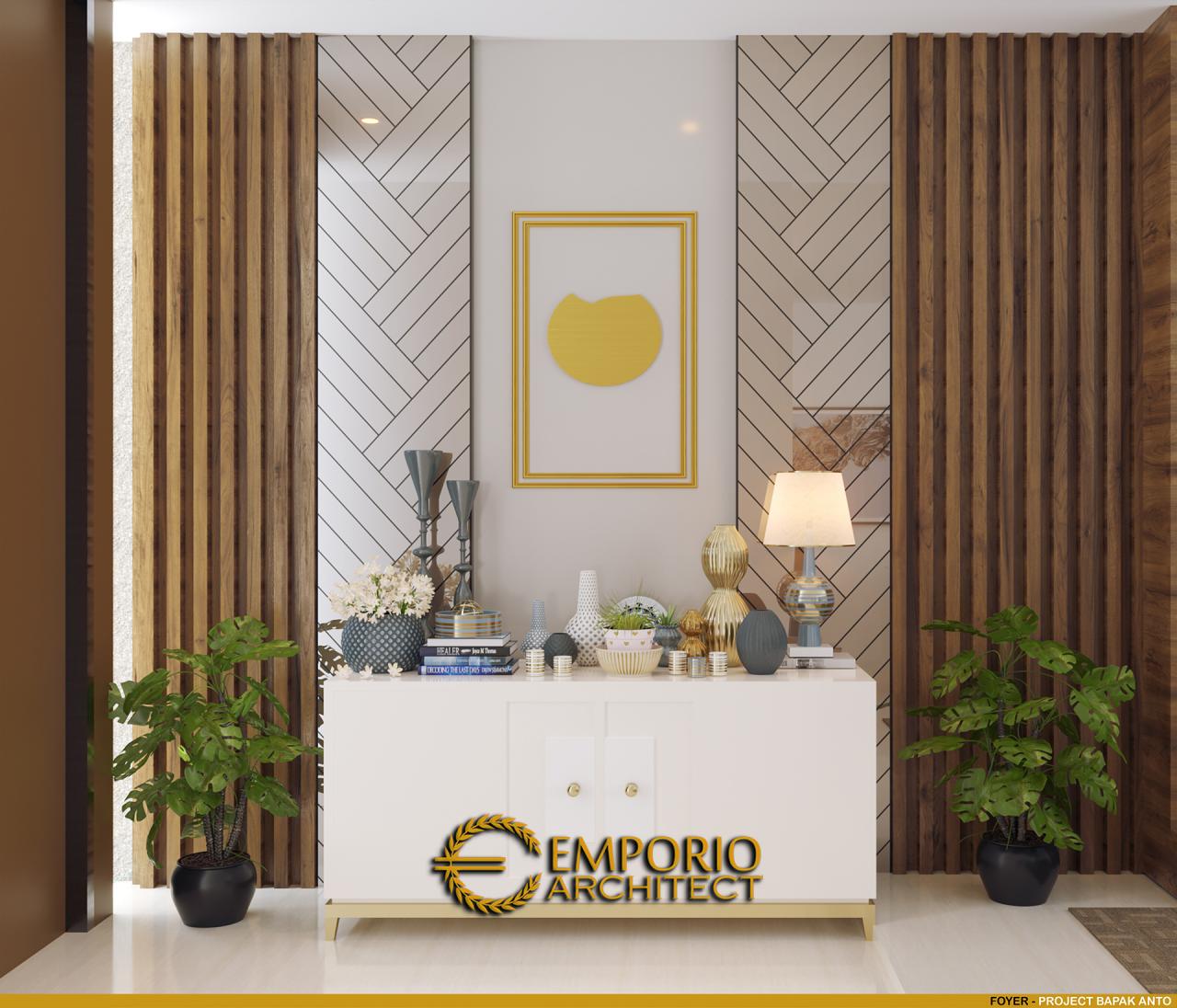 Desain Lobi Rumah Modern 3 Lantai Bapak Anton di Jakarta 5