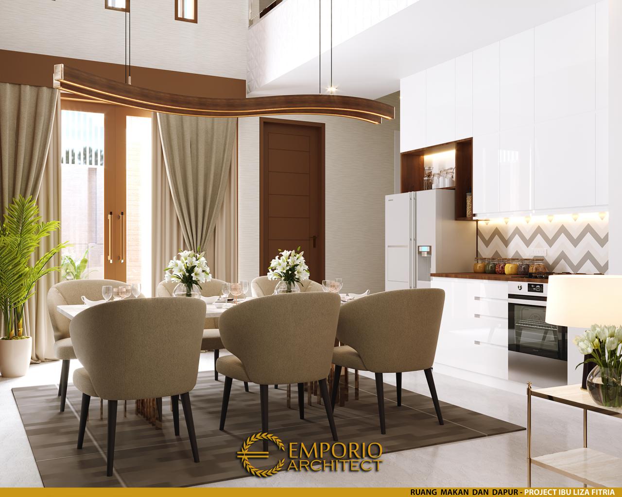 Desain Ruang Makan dan Dapur Rumah Modern 3 Lantai Ibu Liza Fitria di Bukittinggi, Sumatera Barat 8