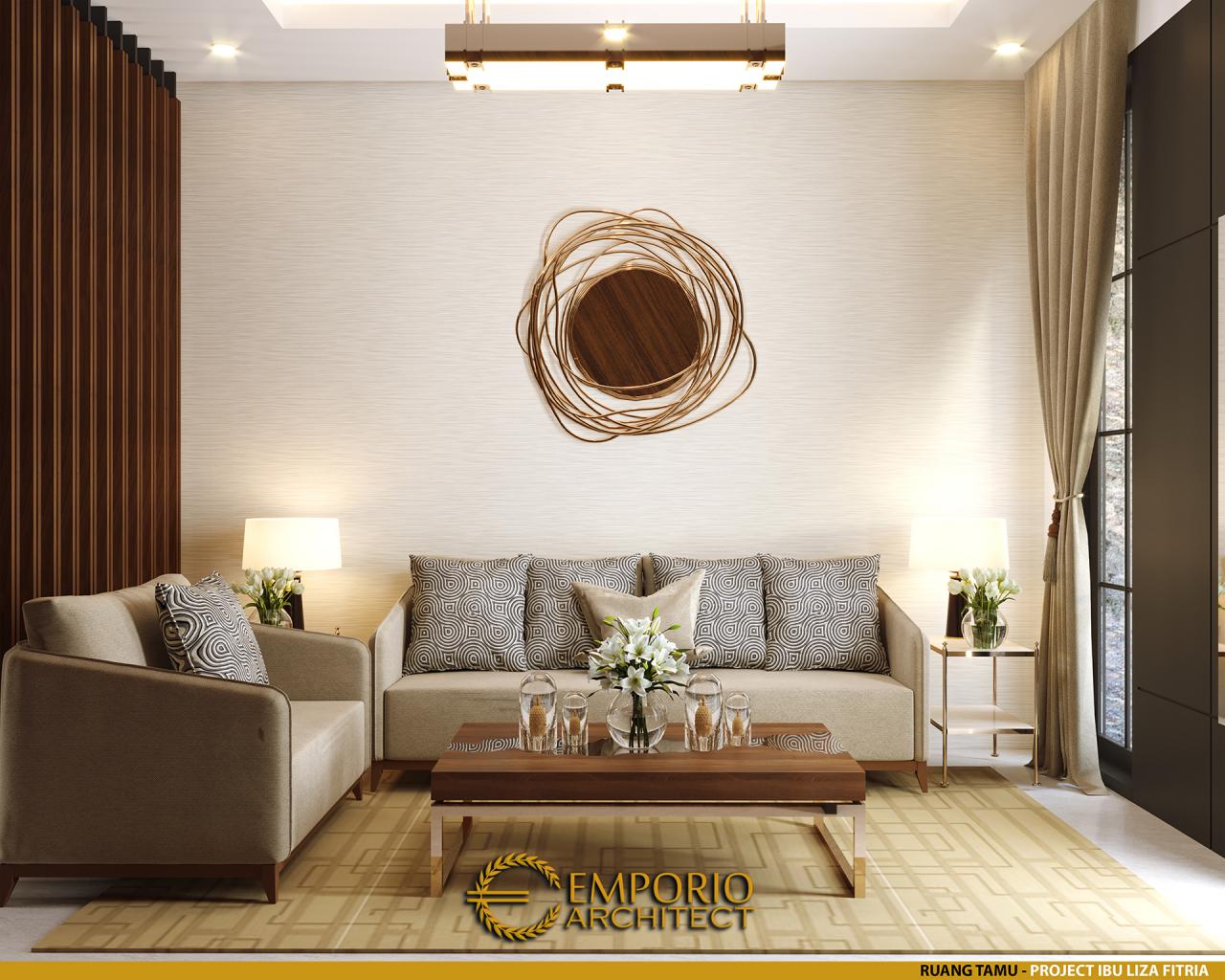 Desain Ruang Tamu Rumah Modern 3 Lantai Ibu Liza Fitria di Bukittinggi, Sumatera Barat 6