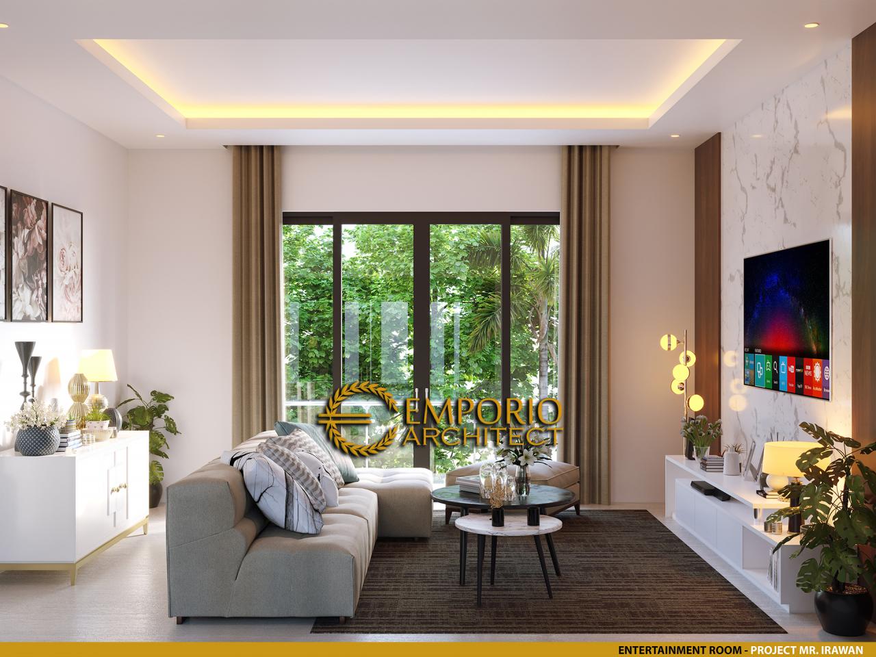 Desain Ruang Entertainment Rumah Modern 3 Lantai Bapak Irawan di Jakarta 9
