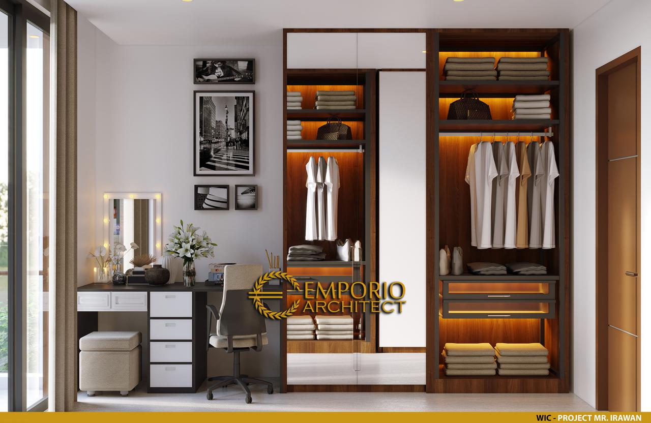 Desain Walk In Closet Rumah Modern 3 Lantai Bapak Irawan di Jakarta 13