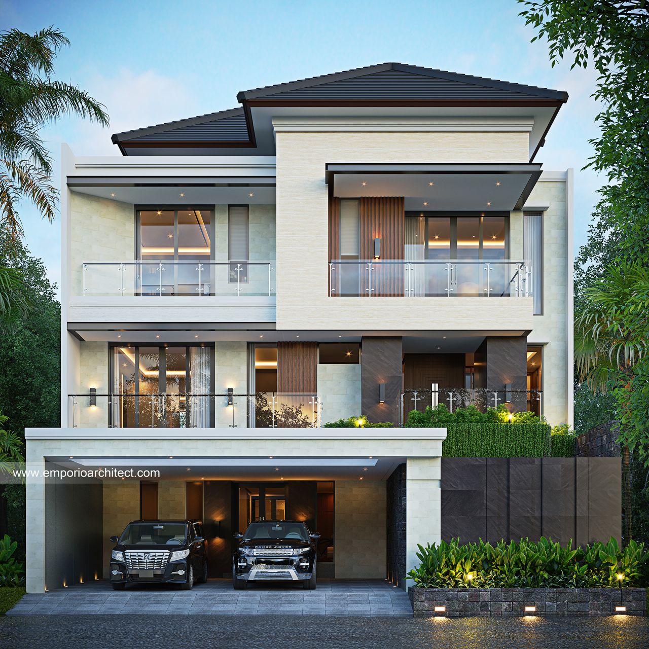 Image Mrs. SRT 1794 Modern House 3 Floors Design - Bogor
