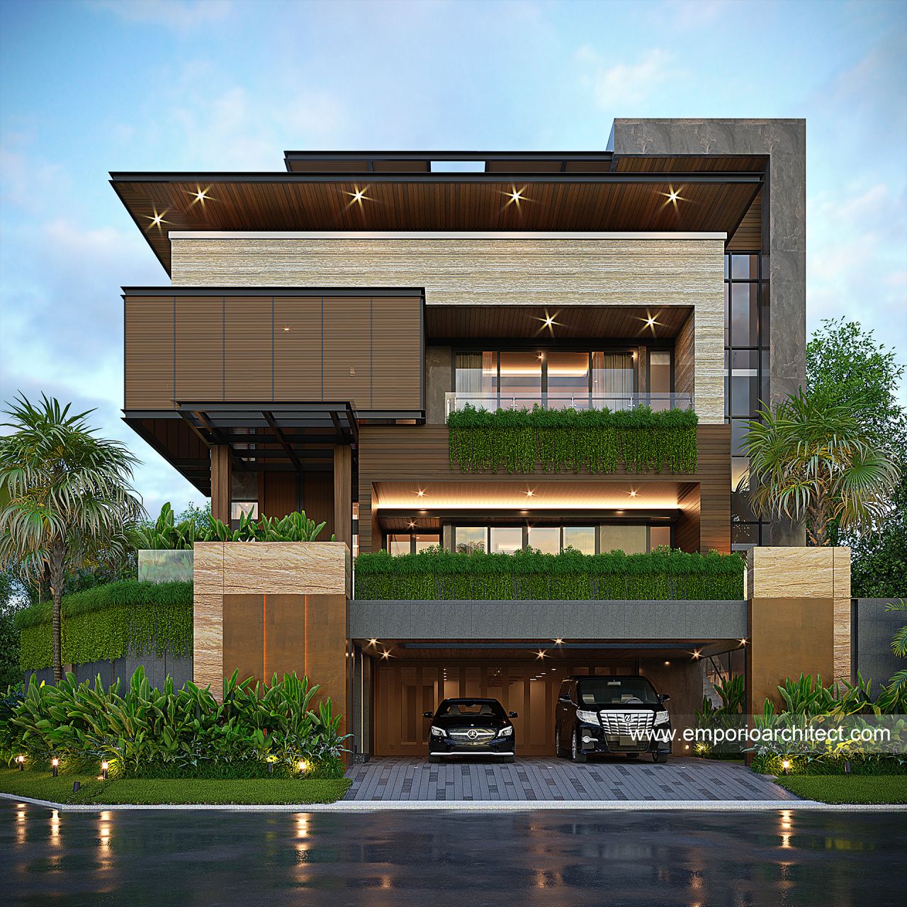 Image Mrs. RSK 1704 Modern House 3 Floors Design - Makassar