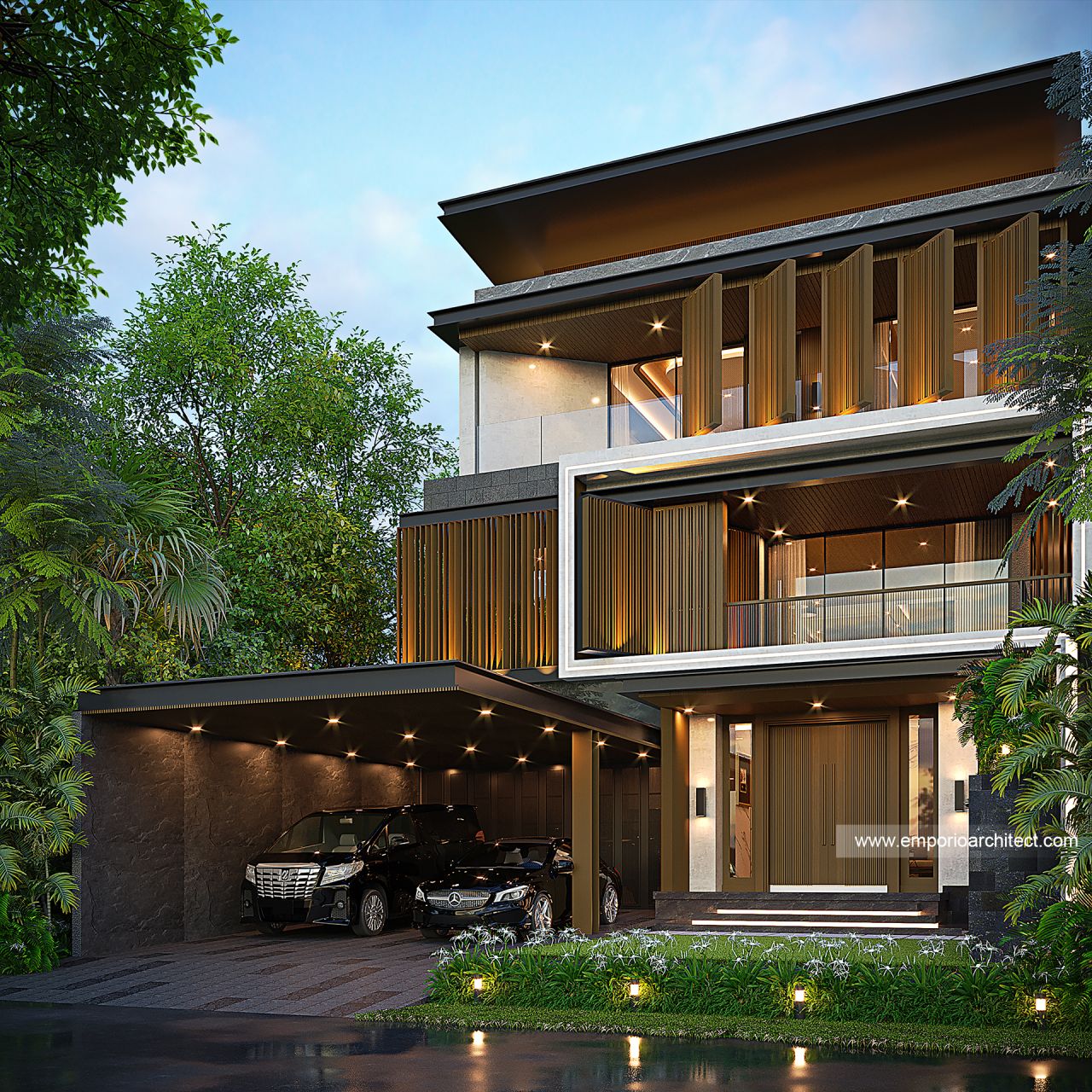 Image Mrs. LVN 2130 Modern House 3 Floors Design - Semarang