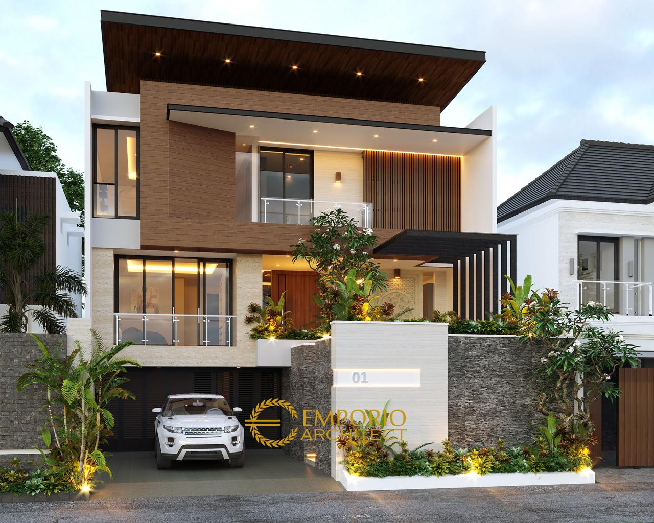 Desain Rumah Modern 3 Lantai Bapak Victor di Jakarta