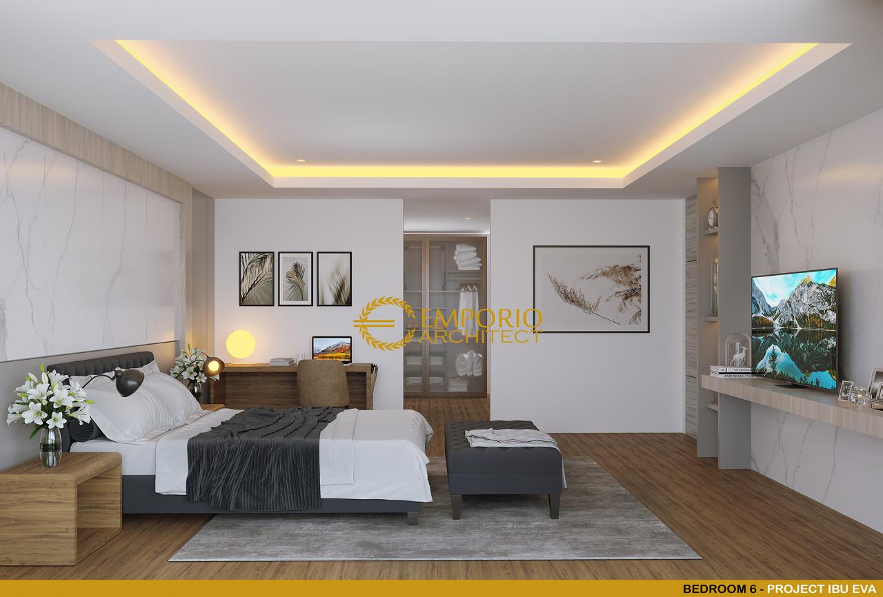 Desain Kamar Tidur 6 Rumah Modern 3 Lantai Ibu Eva di Jakarta Utara 16