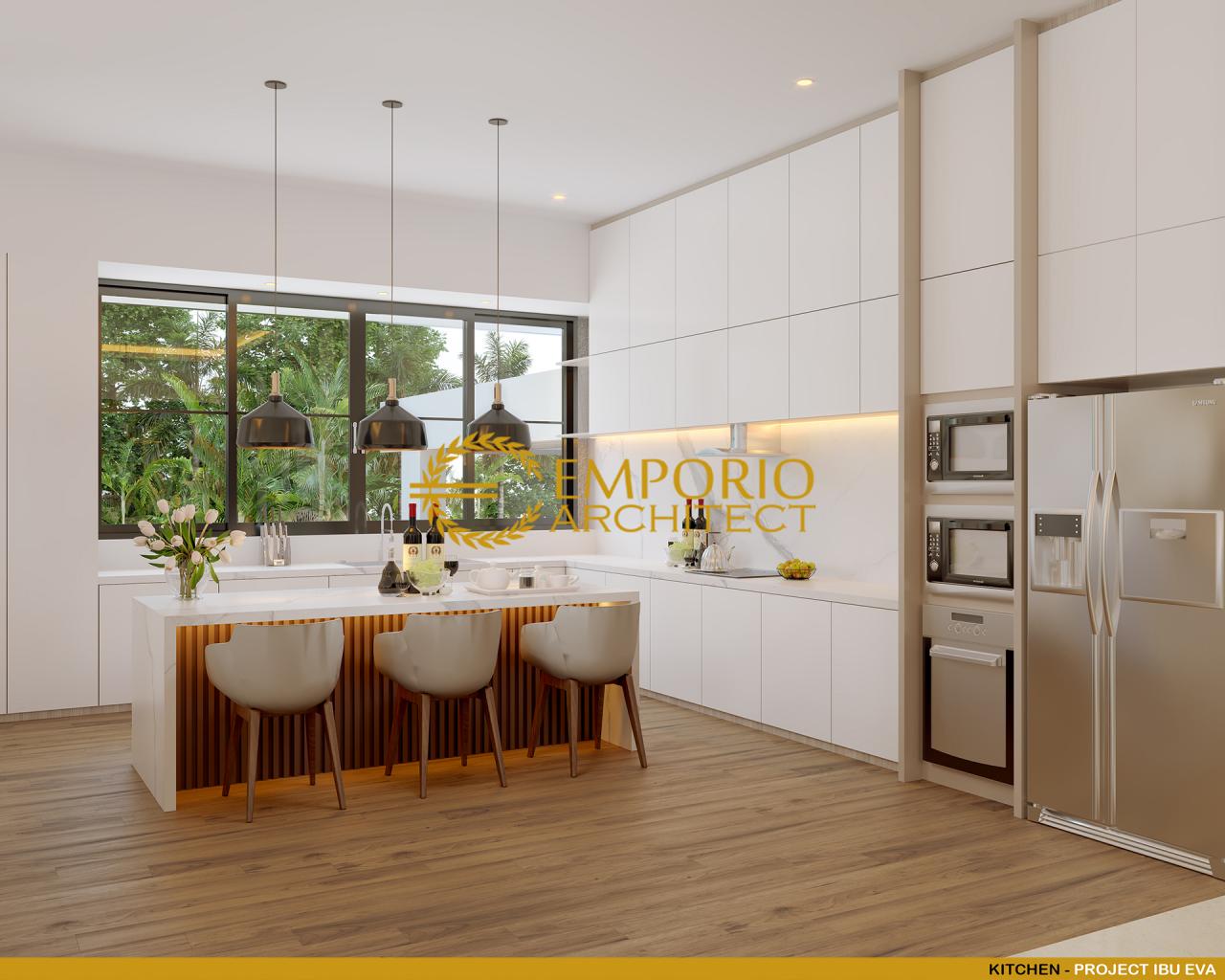 Desain Dapur Rumah Modern 3 Lantai Ibu Eva di Jakarta Utara 9