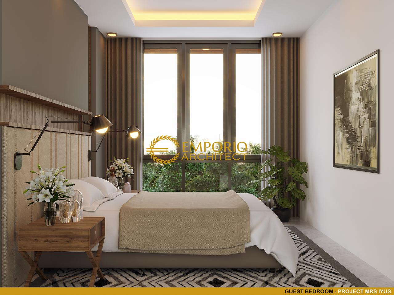 Desain Kamar Tidur Tamu Rumah Modern 3 Lantai Ibu Iyus di Jakarta 8