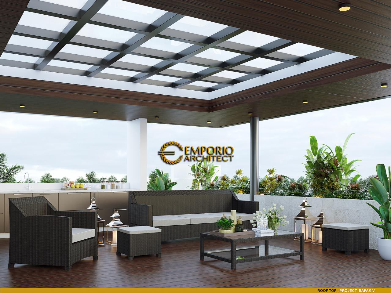 Desain Roof Top Rumah Modern 3.5 Lantai Bapak V di Jakarta Timur 11