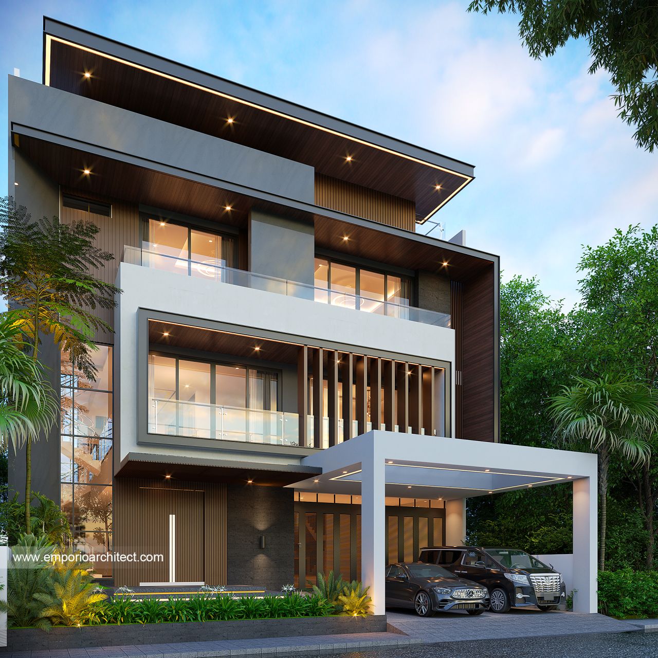 Image Mr. LB 1874 Modern House 4 Floors Design - Jakarta