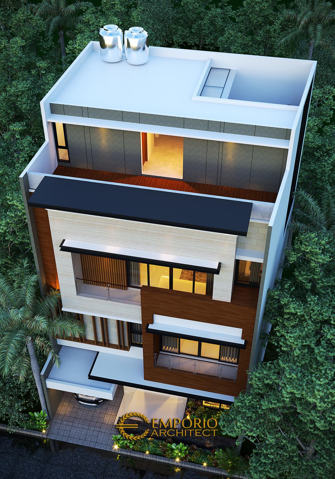 Desain Master Plan Tampak Depan Rumah Modern 4 Lantai Bapak Charles di PIK, Jakarta Utara 4