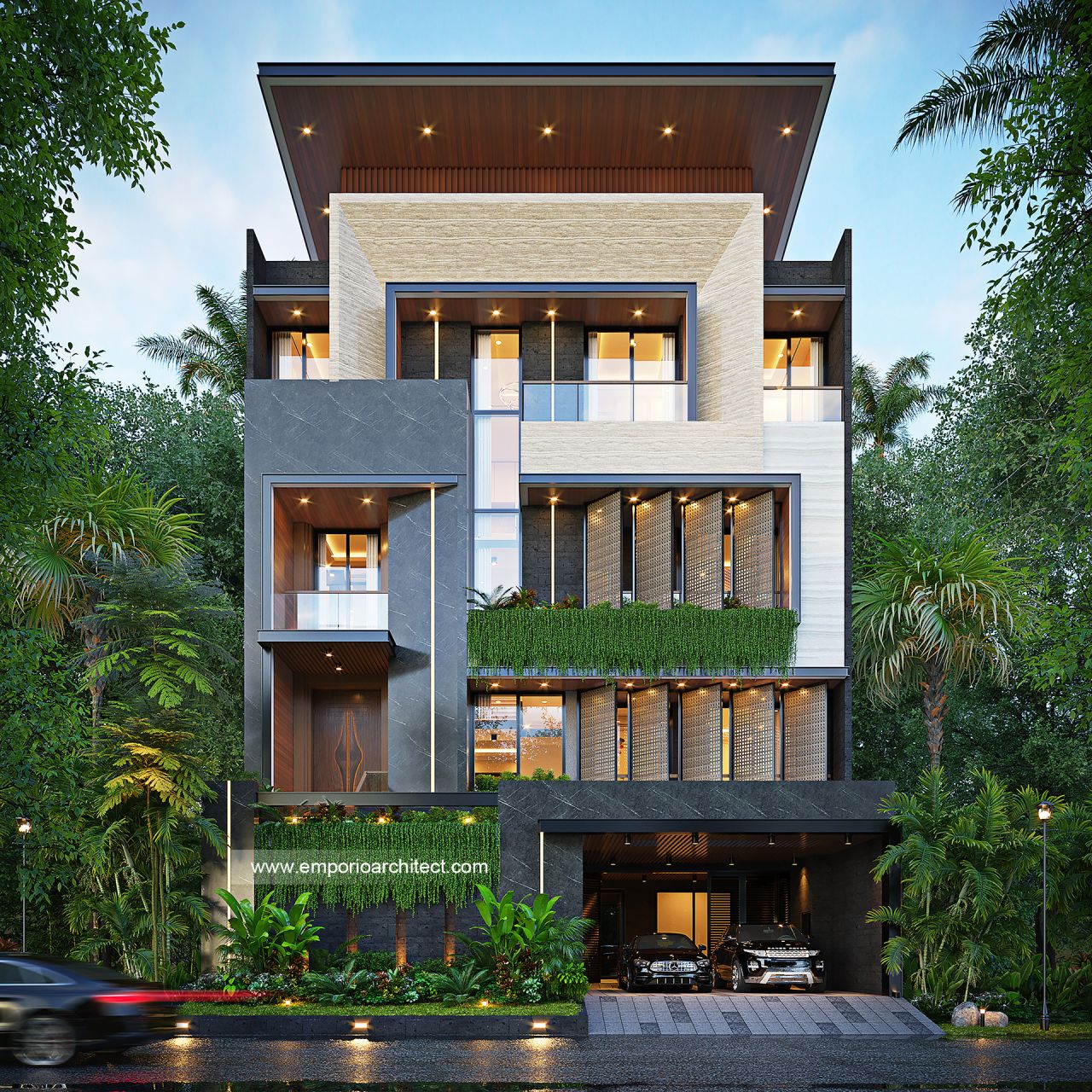 Gambar Desain Rumah Modern 4 Lantai Bapak DD di  Jakarta