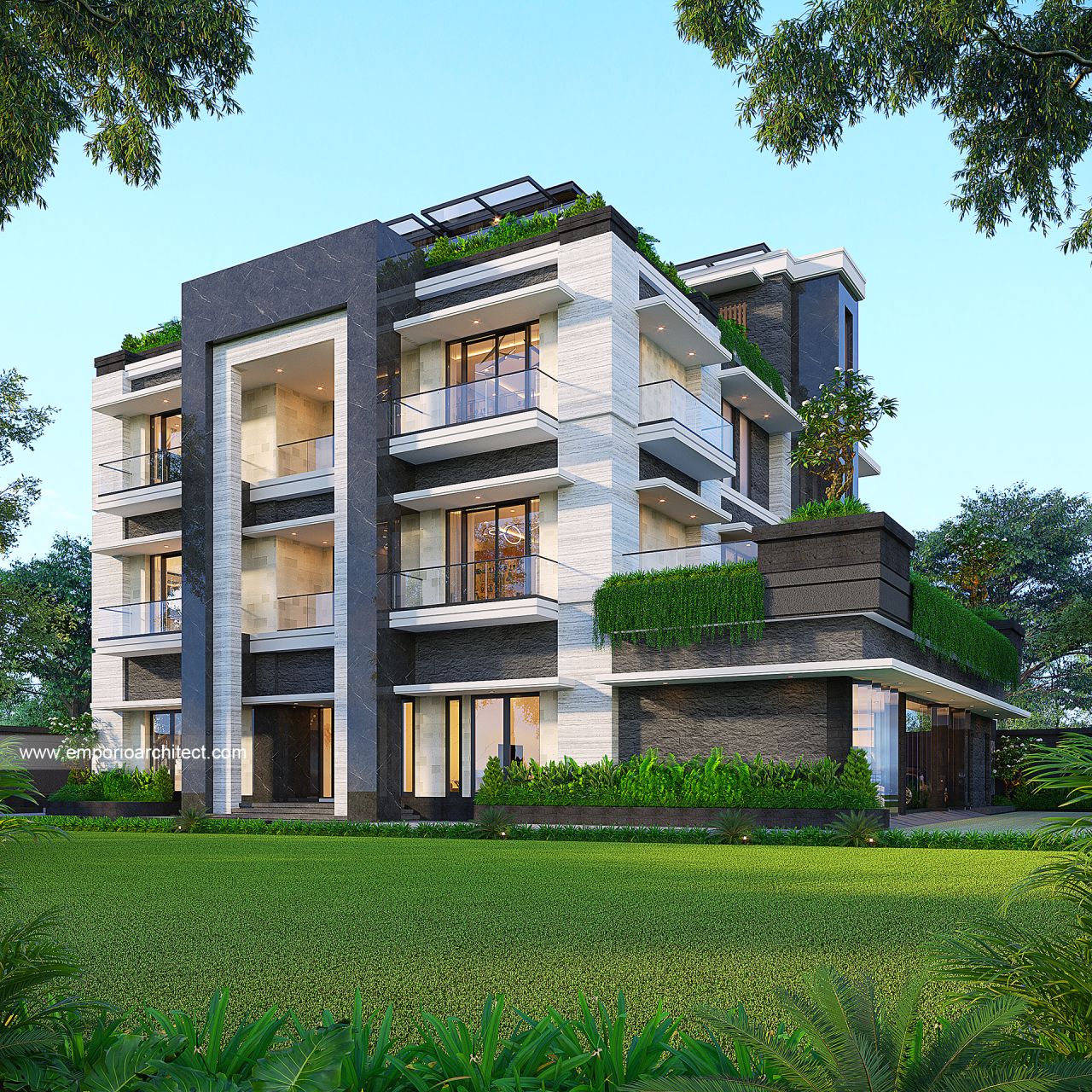 Gambar Desain Rumah Modern 4 Lantai Ibu YNN di  Uluwatu, Badung, Bali