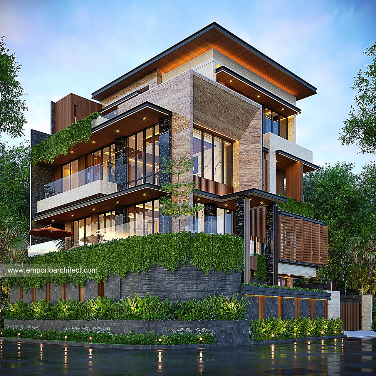 Image Mrs. VVT 1644 Modern House 4 Floors Design - Jakarta