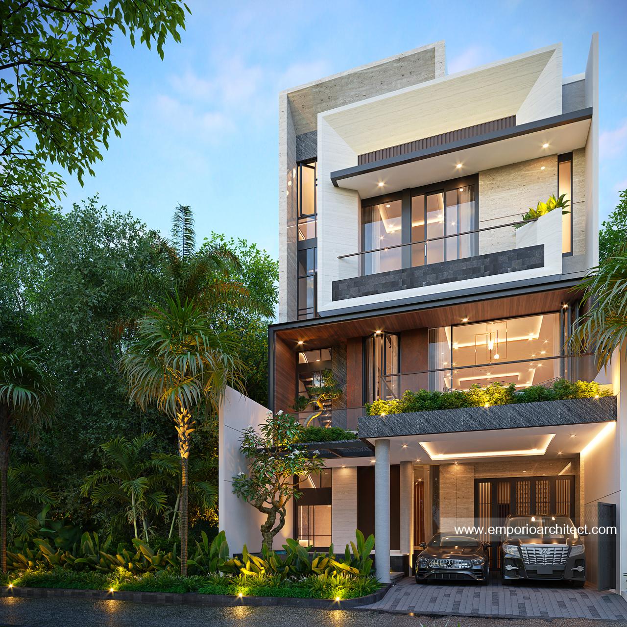 Image Mr. TNY 1483 Modern House 4 Floors Design - Jakarta