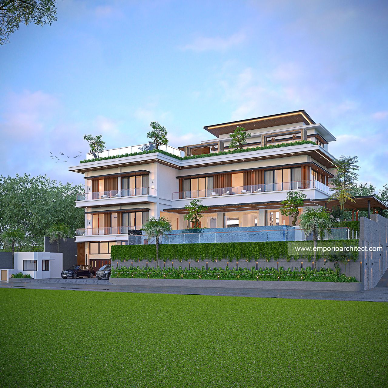 Gambar Desain Rumah Modern 4 Lantai Bapak GNT di  Jimbaran, Badung, Bali