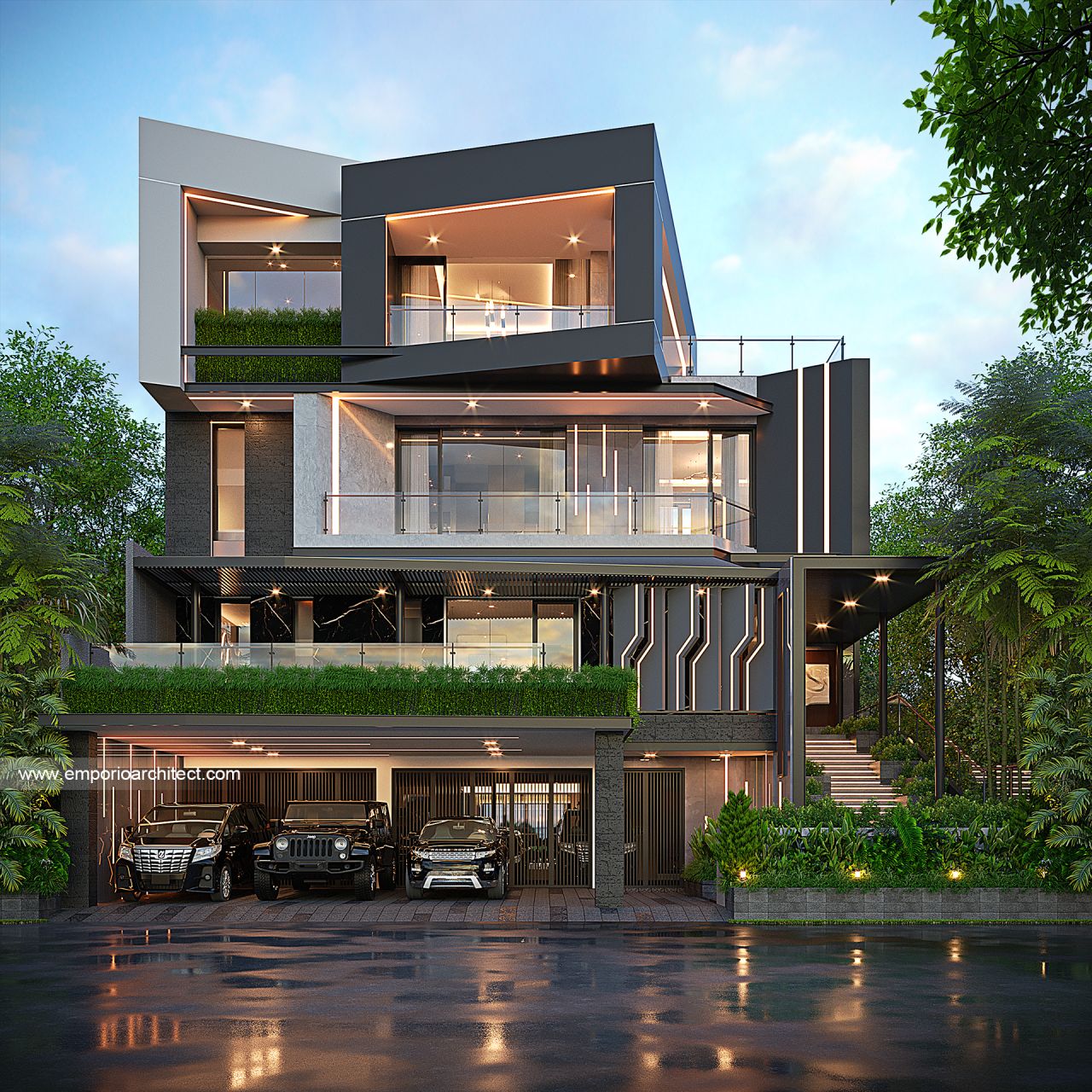 Image Mrs. A 1904 Modern House 4 Floors Design - BSD, Tangerang Selatan