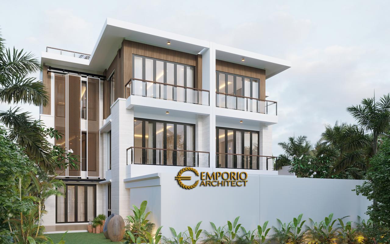Desain Tampak Belakang Rumah Modern 4 Lantai Mr. Qasem di Arab Saudi 2