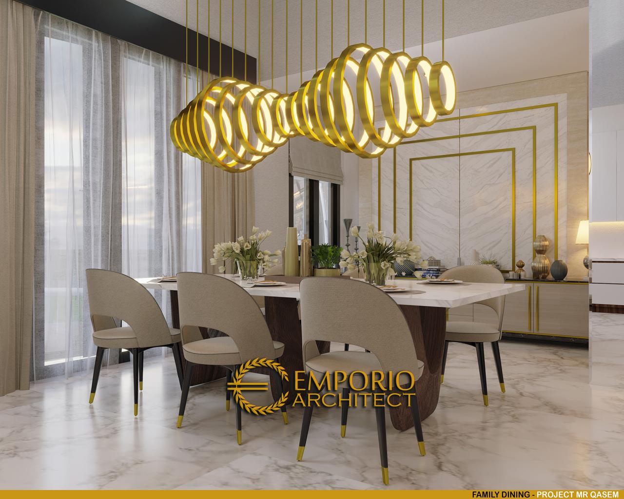 Desain Family Dining Rumah Modern 4 Lantai Mr. Qasem di Arab Saudi 11