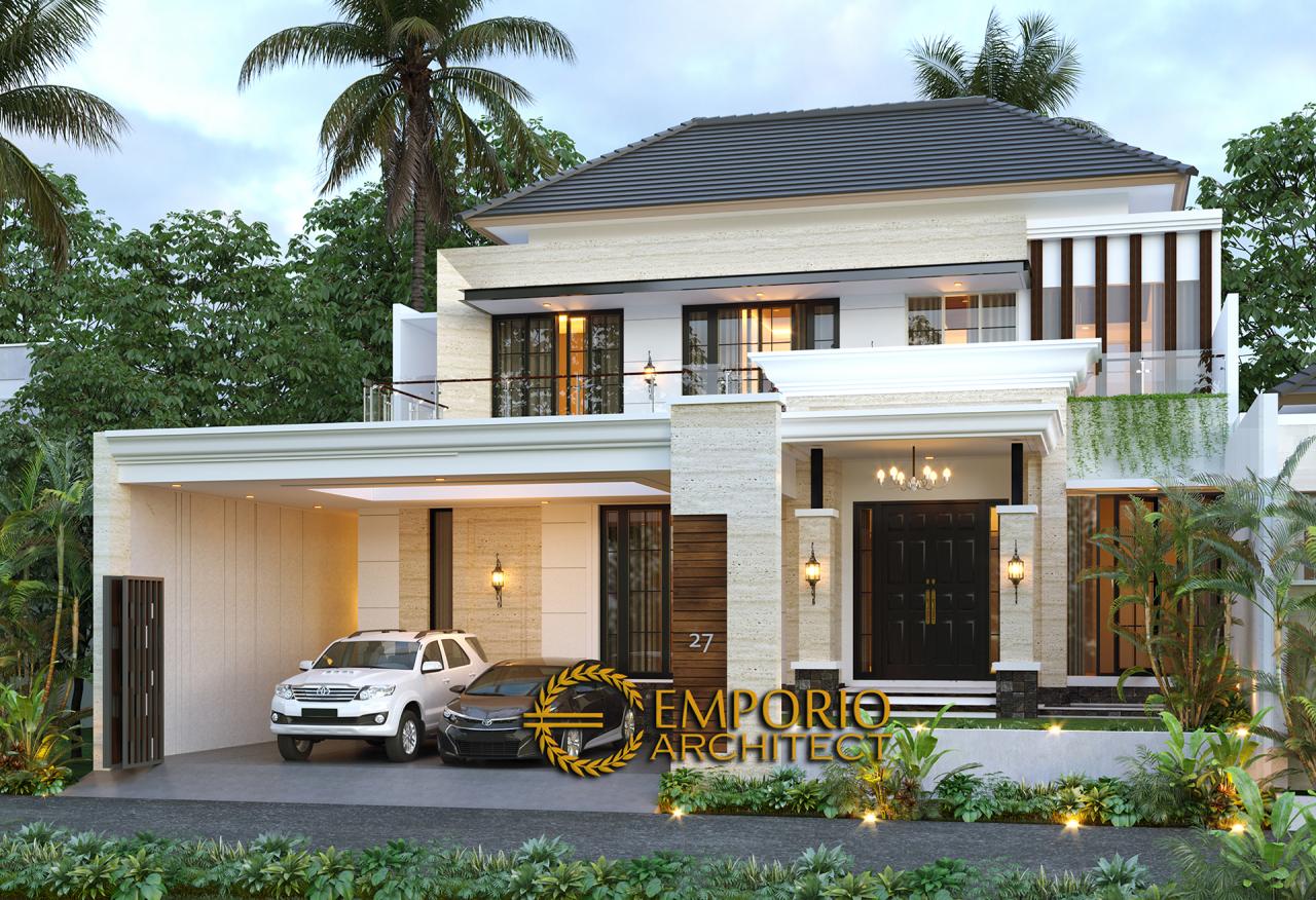 Desain Rumah Modern Classic  2 Lantai Bapak Nanda di Padang 