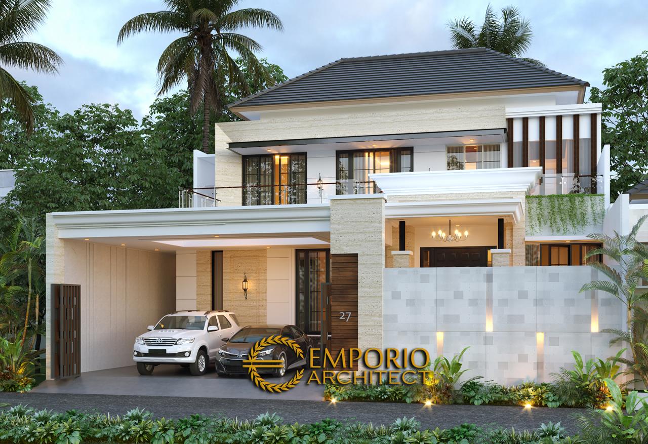 Desain Rumah Modern Classic  2 Lantai Bapak Nanda di Padang 