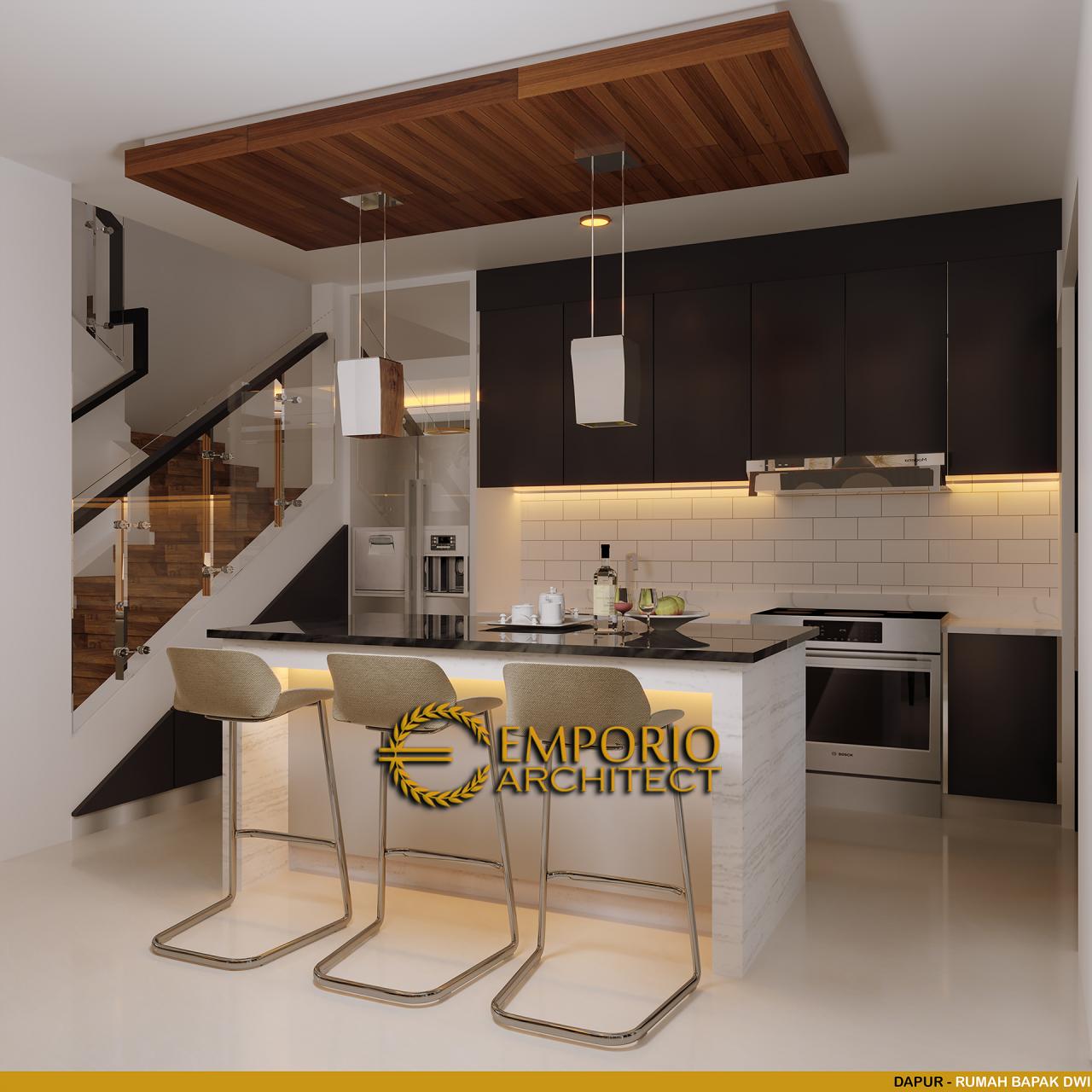 Desain Dapur Rumah Modern Classic 2.5 Lantai Bapak Dwi di Jakarta Selatan 5