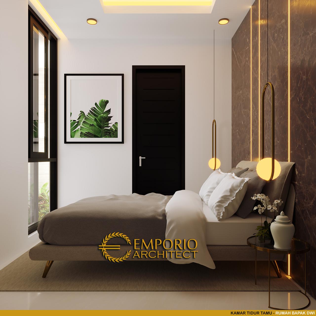 Desain Kamar Tidur Tamu Rumah Modern Classic 2.5 Lantai Bapak Dwi di Jakarta Selatan 7