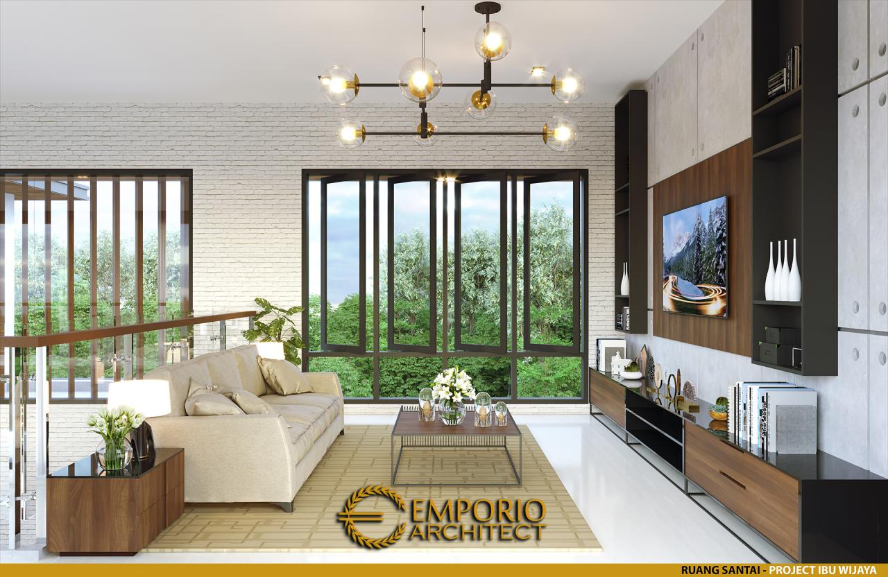 Desain Ruang Santai Rumah Modern Industrial 2 Lantai Ibu Wijaya di Yogyakarta 7