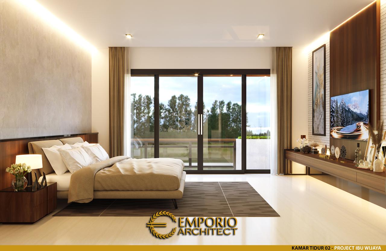 Desain Kamar Tidur 2 Rumah Modern Industrial 2 Lantai Ibu Wijaya di Yogyakarta 9