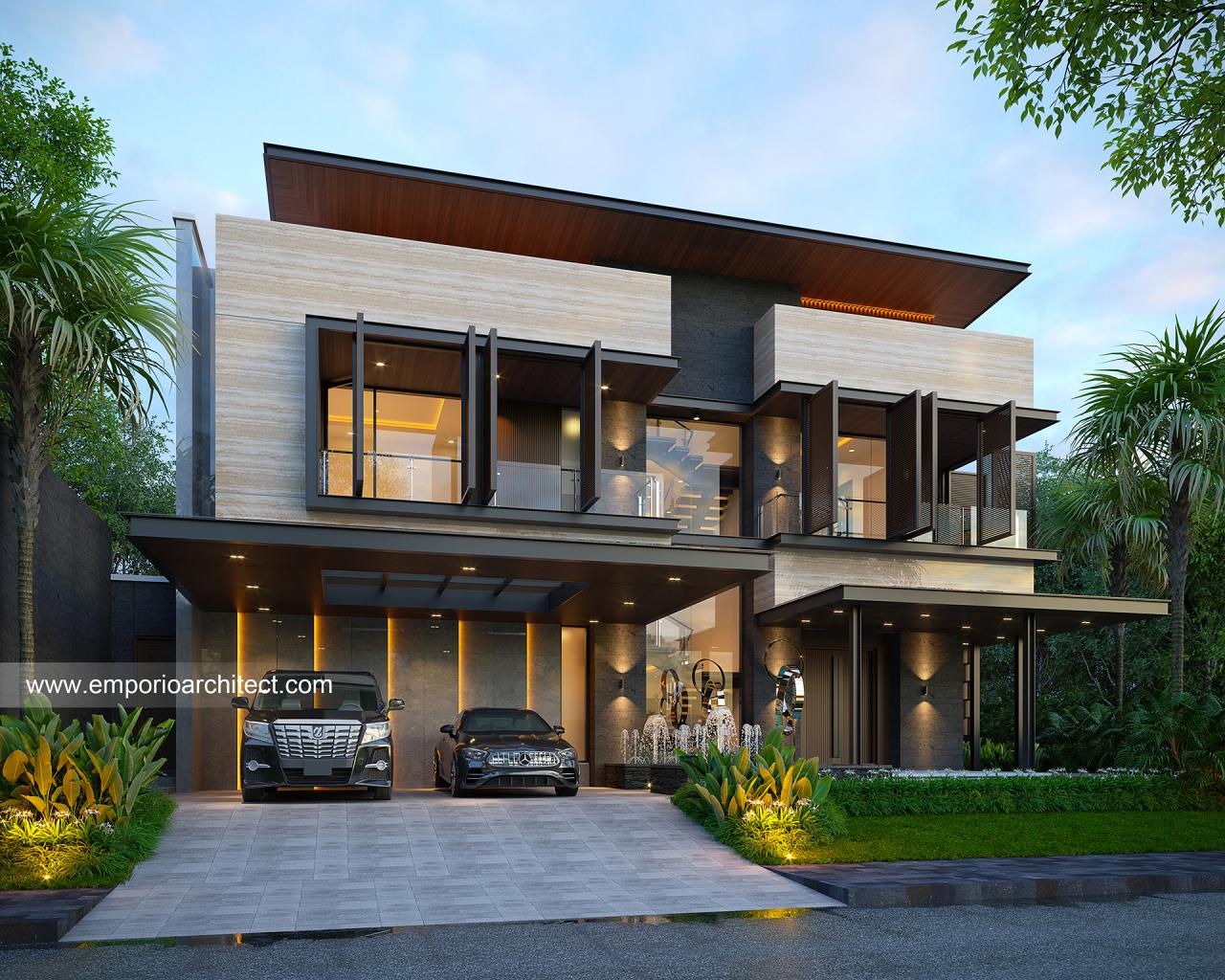 Desain Rumah Modern Minimalis 2 Lantai Bapak LVN 2043 di BSD, Tangerang