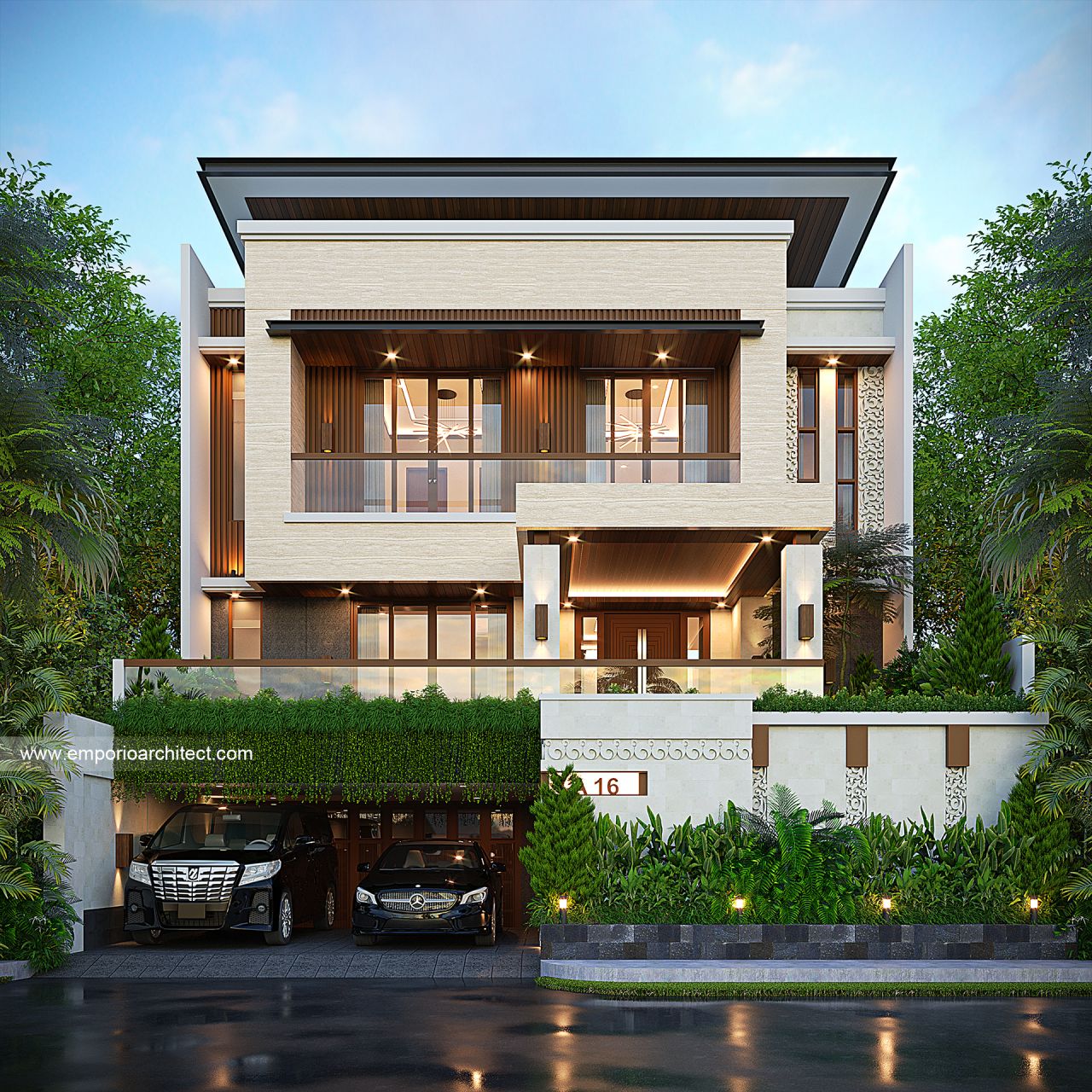 Image Mrs. NND Modern Villa Bali House 3 Floors Design - Medan