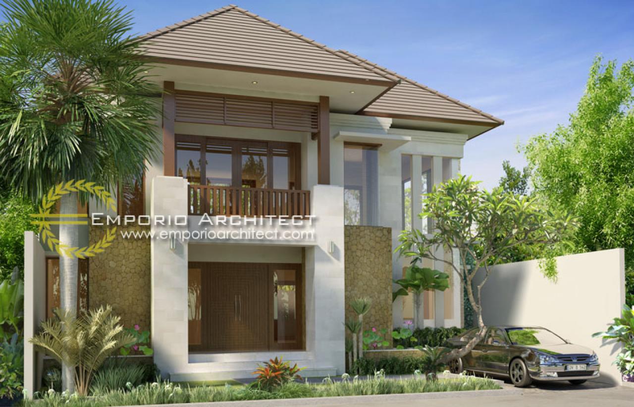 Desain Exterior 2 Rumah Villa Bali 2 Lantai Ibu Rhona Yunita di Jimbaran, Bali 2