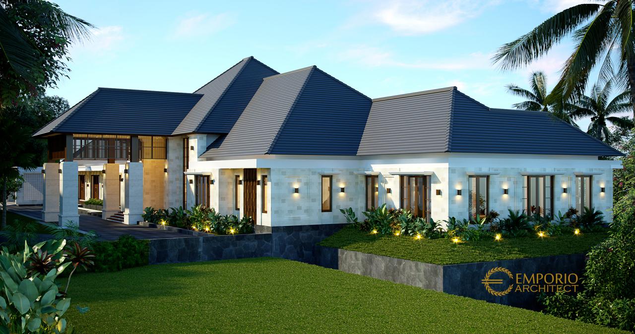 Desain rumah Villa Bali 1 lantai milik Mr. D di Bukittinggi, Sumatera Barat