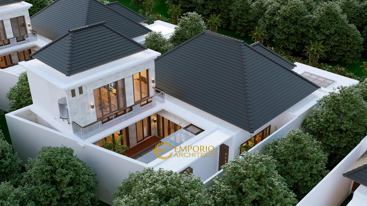 Desain Master Plan Tampak Belakang Rumah Villa Bali 1.5 Lantai Bapak Baihaqi di Aceh 4