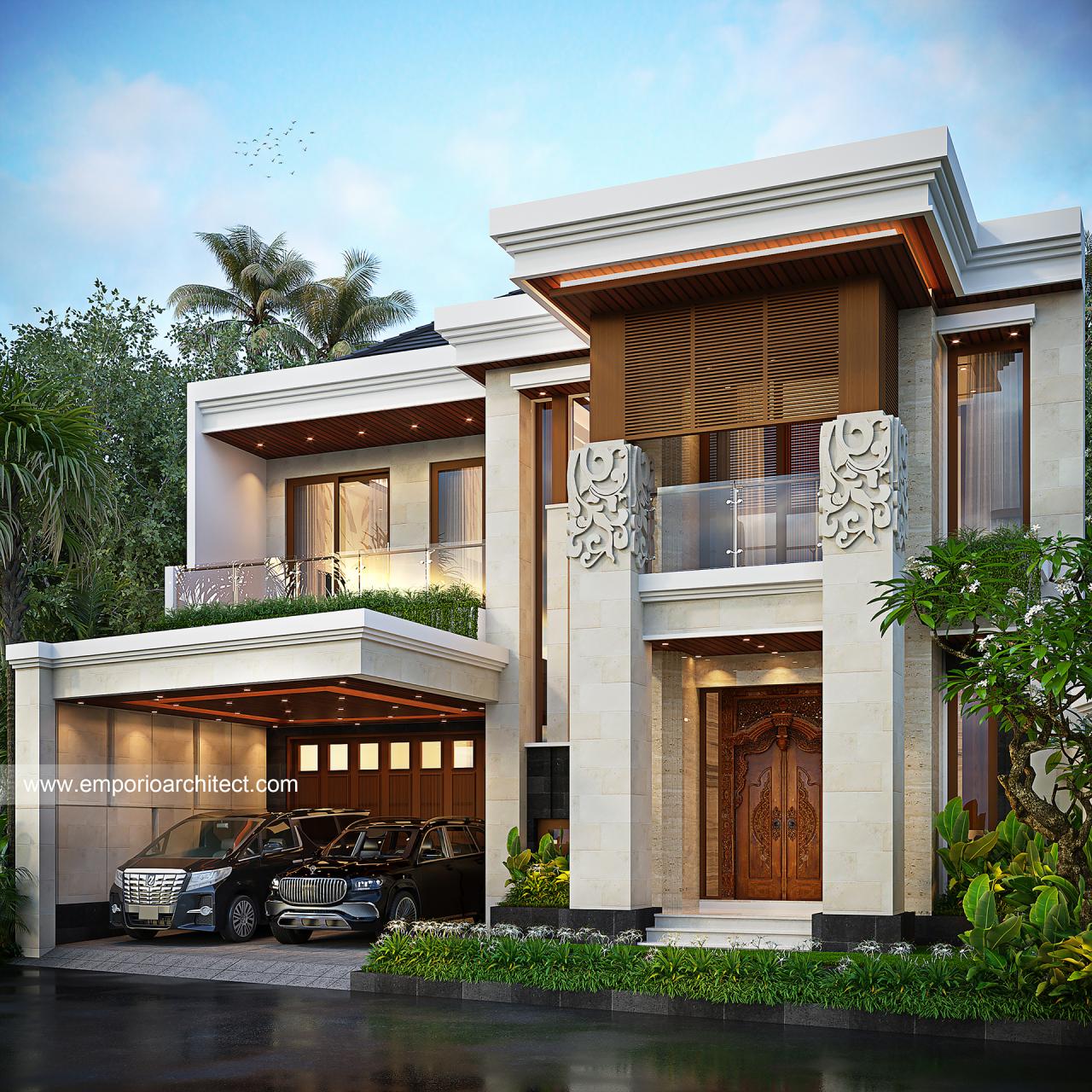 Gambar Desain Rumah Villa Bali 2 Lantai Bapak RMT 1574 di  Pati, Jawa Tengah